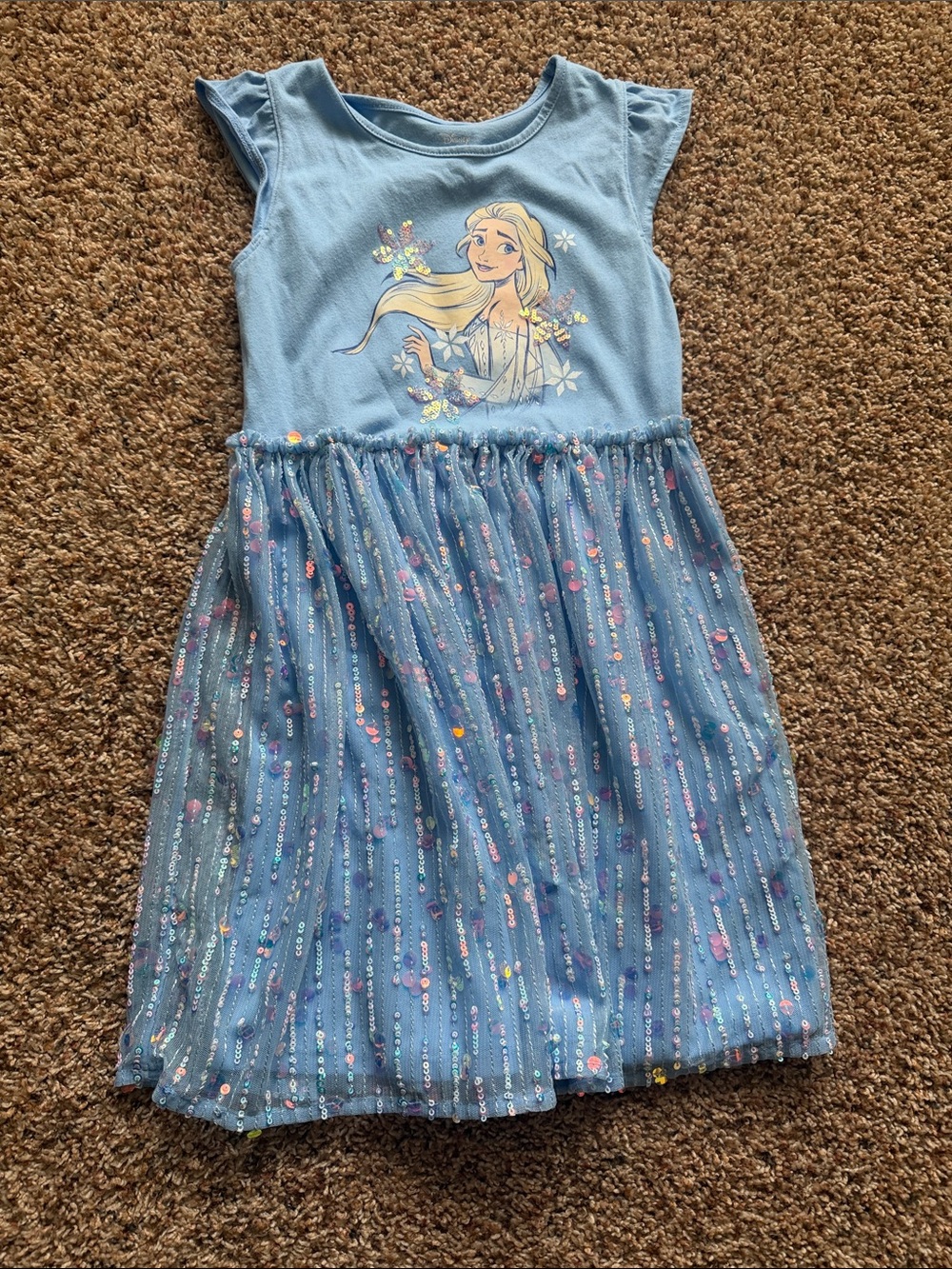 Disney Blue Rapunzel Sparkle Tulle Dress
